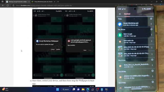How to Get Emoji Cinematic Wallpaper on any Android 13/14 without June Feature Drop! смотреть онлайн