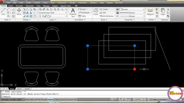 AutoCAD Tutorial in Hindi (for Beginners)- Grip Editing | How to use GRIP EDITING feature смотреть онлайн