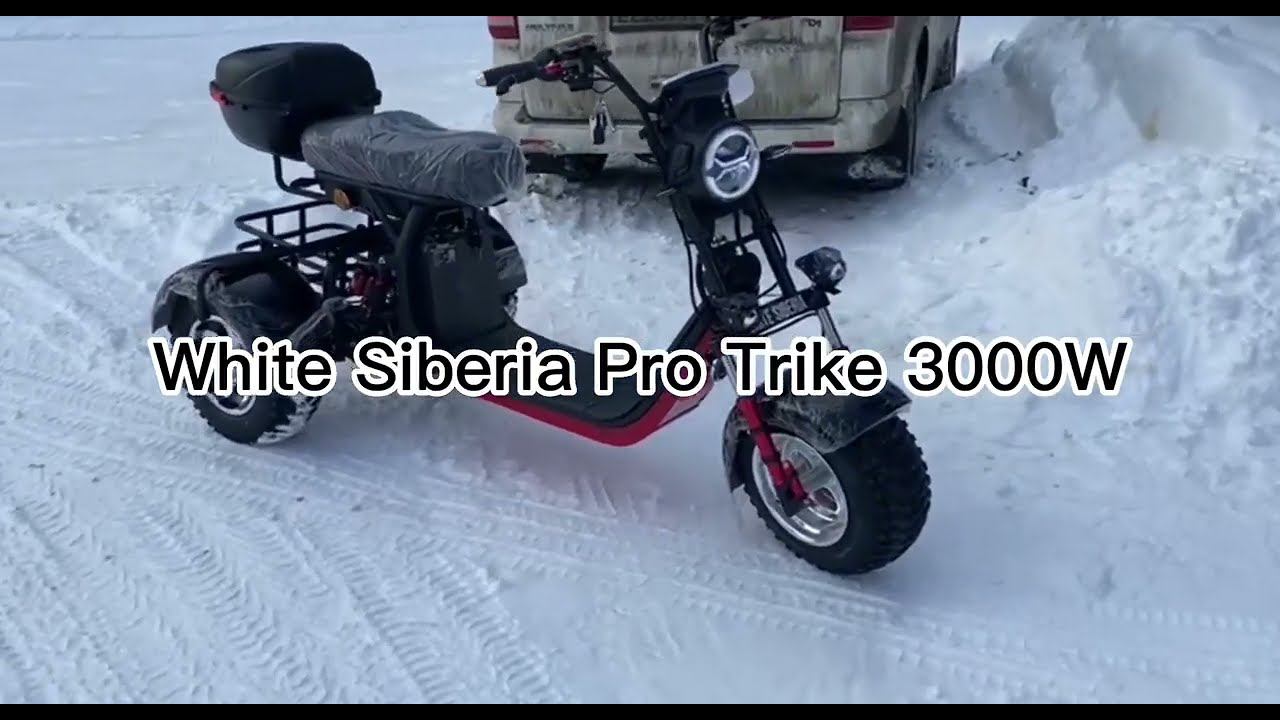 Электроскутер WHITE SIBERIA PRO TRIKE 3000W смотреть онлайн