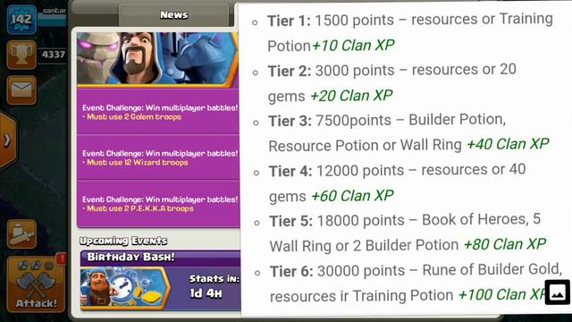 Yesterday clan game rewards in advance discuss. смотреть онлайн