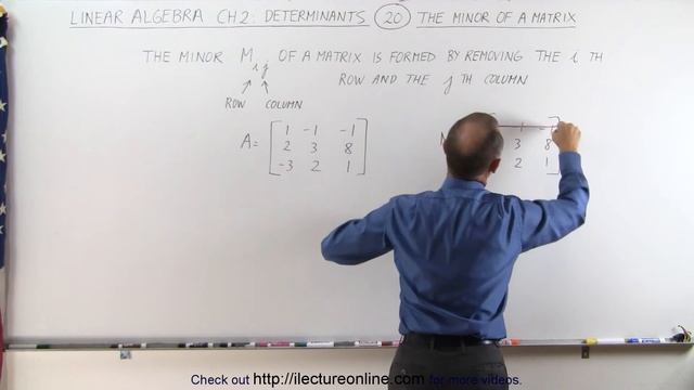 Linear Algebra: Ch 2 - Determinants (20 of 48) The Minor of a Matrix (3x3) смотреть онлайн