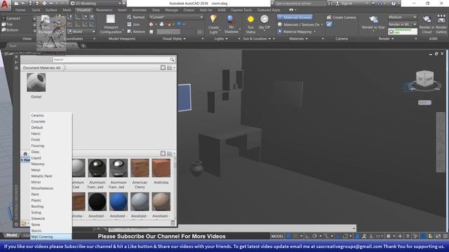 Autocad 3D Tutorial 72: How to apply material on objects in Autocad 3D? | Part-1 | Hindi смотреть онлайн