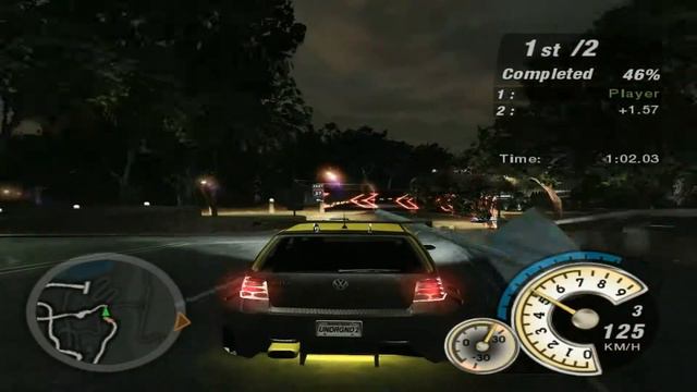 Need for Speed Underground 2 Vw Golf vs Mitsubishi Eclipse смотреть онлайн