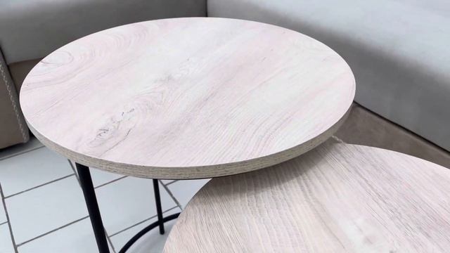 230899 SHEFFILTON (SHT-CT7) дуб беленый/черный  муар; Стол журнальный.