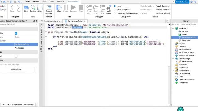 How to make an ''Owner Only Tool'' in Roblox Studio! смотреть онлайн