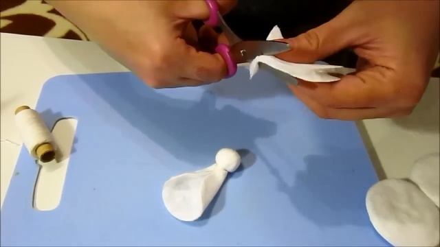 Новогоднее украшение Ангелок из ватных дисков смотреть онлайн