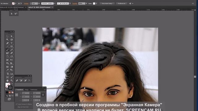как нарисовать портрет по фото, часть 1я смотреть онлайн