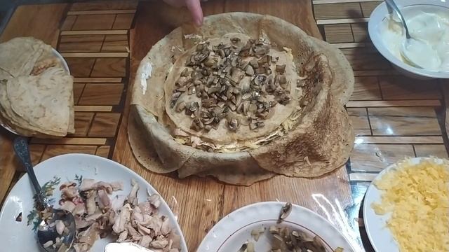 Блинная кулебяка (курник). Праздничный пирог. Бесподобный курник.?