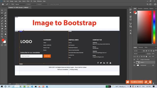 Create footer using bootstrap | Only bootstrap | No Custom CSS | Html Footer | 2022 смотреть онлайн