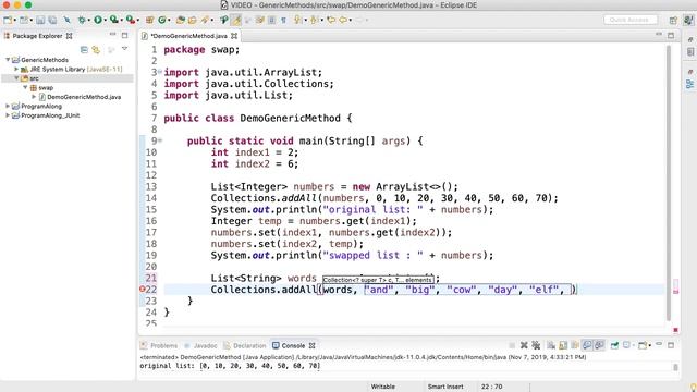 Java Basics - Generic Methods смотреть онлайн