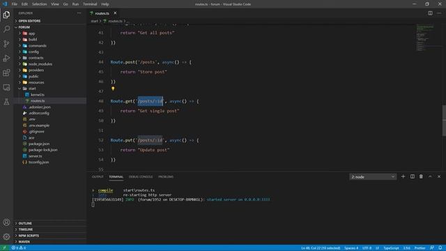 Route Resources - AdonisJS 5 from scratch смотреть онлайн