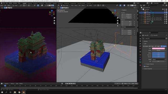 Minecraft 3D Render Timelapse | Spirited Away Diorama - Blender смотреть онлайн