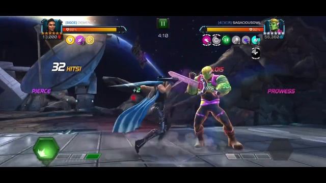 Valkyrie destroy Hulking in Alliance War Hazard Shift node смотреть онлайн