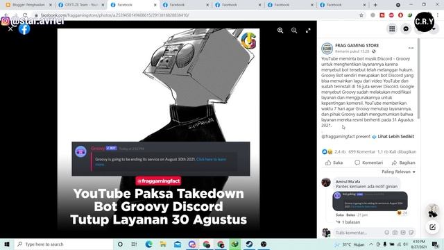 TERIMA KASIH UNTUK SEGALANYA! - Bot Discord Groovy Akan Berhenti Bulan Ini? Di Take Yutub ? смотреть онлайн