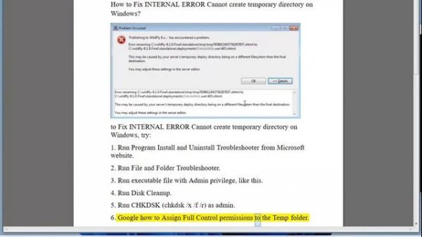 Fix INTERNAL ERROR Cannot create temporary directory on Windows 11/10/8/7