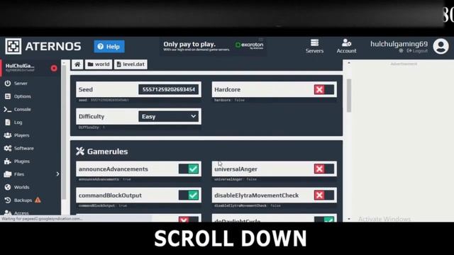 How To Keep Inventory On In Aternos Server MINECRAFT смотреть онлайн