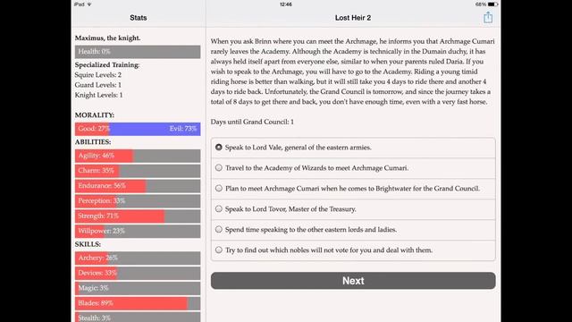 The Lost Heir 2: Forging a Kingdom By Hosted Games / IOS / Gameplay Video смотреть онлайн