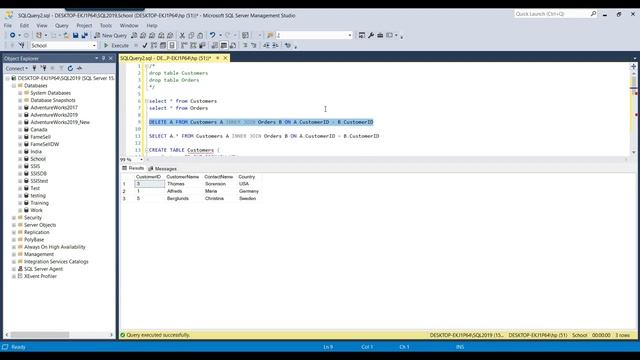 40 How to delete data from one table after joining another table using sql смотреть онлайн