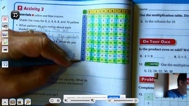3rd grade GO Math-Lesson 4.7 Patterns on the Multiplication Table pages 165-168 смотреть онлайн