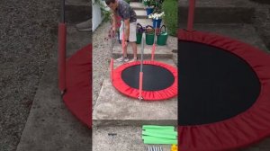 Как собрать батут, видео сборки каркасного батута с сеткой