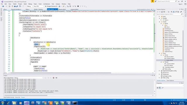 Adding a Kendo Grid in MVC project (Kendo UI For MVC) смотреть онлайн