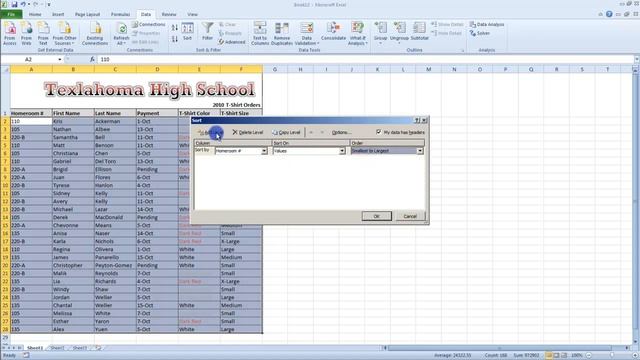 14.2 Sorting Multiple Levels - MS Excel (Urdu) - MS Office 2010 Tutorials смотреть онлайн