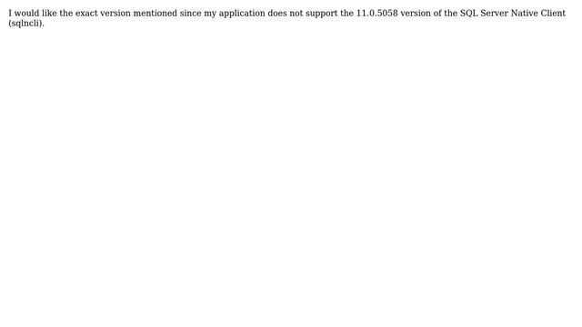 Databases: Where to find the installer for SQL Server Native Client 11.0.7462? смотреть онлайн