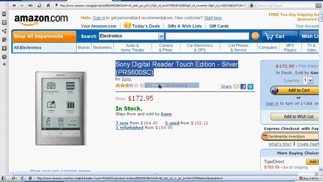 Выгодно приобрести Sony Reader в США вместе с EbayToday