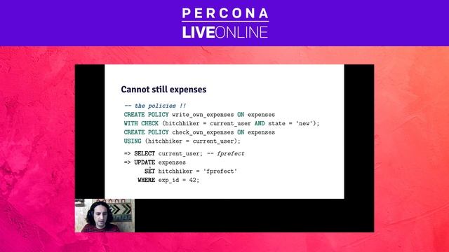 Boriss Mejias - EDB - Data Access Control in PostgreSQL with Row-Level Security - Percona Live 2021 смотреть онлайн