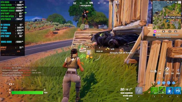 Fortnite - Chapter 5: S01 : RTX 4080 + i9 13900K ( 4K Ultra Graphics / lumen OFF / RTX OFF ) смотреть онлайн