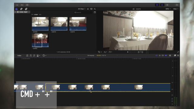 Базовый курс по FCPX | Урок 15. Выделение региона (Range Selection)