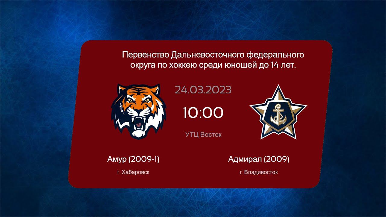 Хоккей, ДФО. "Амур 2009-1" - "Адмирал 2009". смотреть онлайн