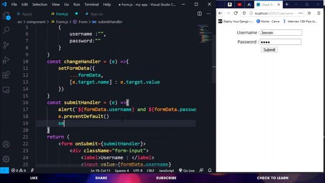 Event Prevent Default In React | Form In React Part - 2 | React Tutorial - #16 смотреть онлайн