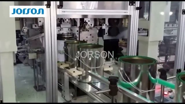 Wire handle machine for 5L paint can смотреть онлайн