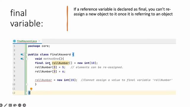 what is final keyword (final class / final method / final variables) in java ? смотреть онлайн