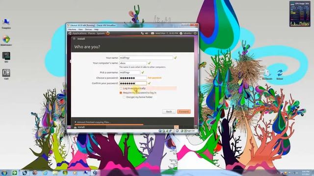 Virtual Box Ubuntu 10.10 Installation смотреть онлайн