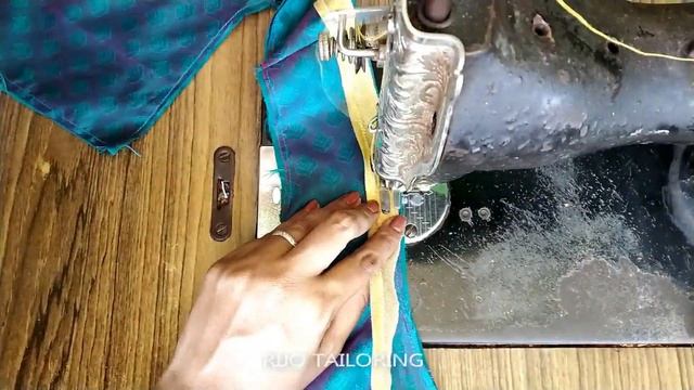how to stitch piping for blouse neck | blouse neck piping stitching in tamil смотреть онлайн