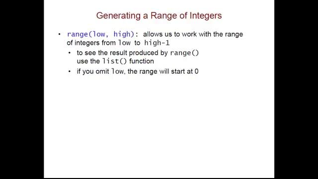 Python: A First Look at Lists; the range() Function смотреть онлайн