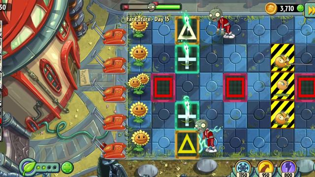 PVZ2 Far Future Day 15 Simple Strategy (Gameplay) смотреть онлайн