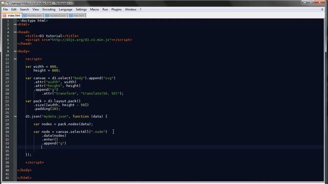 D3.js tutorial - 16 - Cluster, Pack & Bubble layouts смотреть онлайн