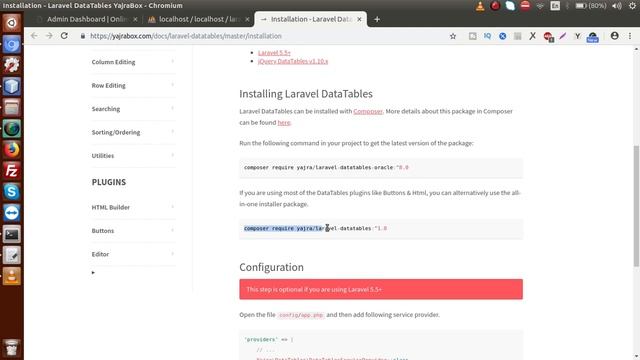 Laravel Admin Panel Development beginners Tutorial(#17) Install YajraBox Datatable Package смотреть онлайн