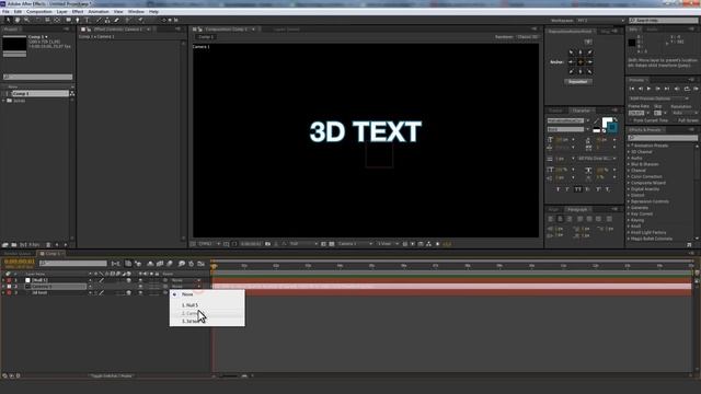 After Effects. Quick Tip. Вращение камеры по дуге вокруг объекта смотреть онлайн