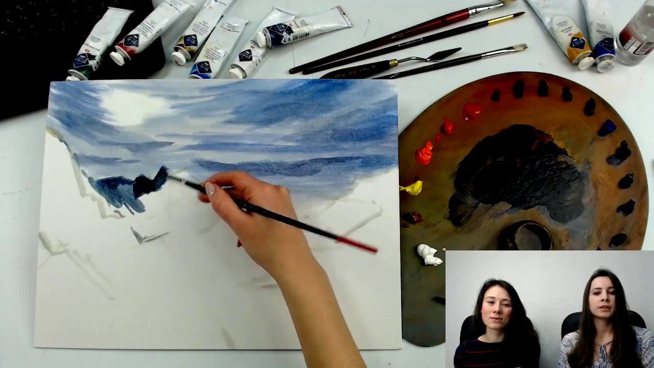 Бесплатный мастер-класс "Вершины Монблана" | Как нарисовать горы поэтапно смотреть онлайн