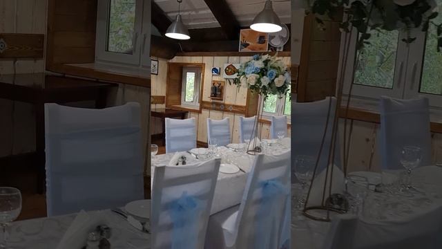 Оформление президиума в голубом цвете. #свадьба #оформлениезала #декоратор #оформлениесвадьбы смотреть онлайн