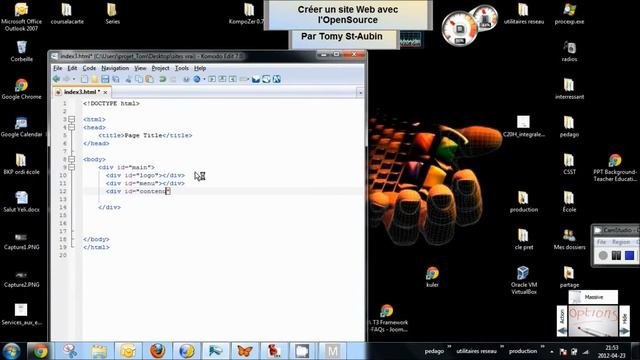 créer des divisions dans votre site Web avec KOMODO EDIT смотреть онлайн