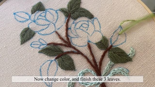 How to make Brazilian Rose ? Beginners Embroidery Tutorial смотреть онлайн