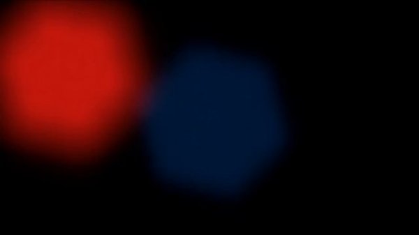 Flashing Police Lights Effect Overlay - Black Background