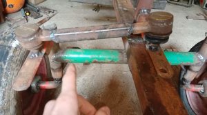 Рулевая самодельного адаптера к мотоблоку.