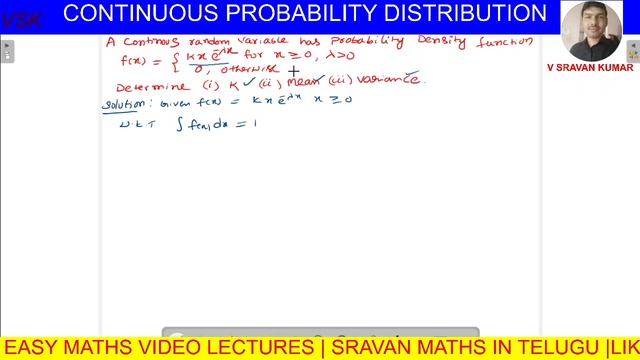 Continuous PROBABILITY DISTRIBUTION IN TELUGU @VATAMBEDUSRAVANKUMAR смотреть онлайн