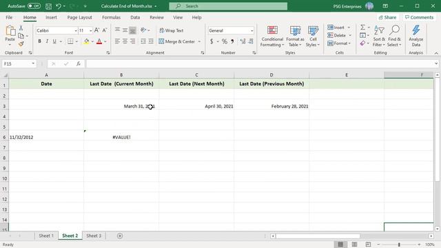 How to Calculate the last day of month or End of Month in Excel - Office 365 смотреть онлайн
